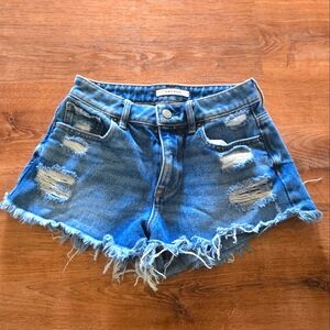 PacSun Women's Distressed Blue Denim Shorts Size 24